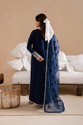 Dhanak-3PC Embroidered Shirt with Digital Printed Wool Shawl - 3367